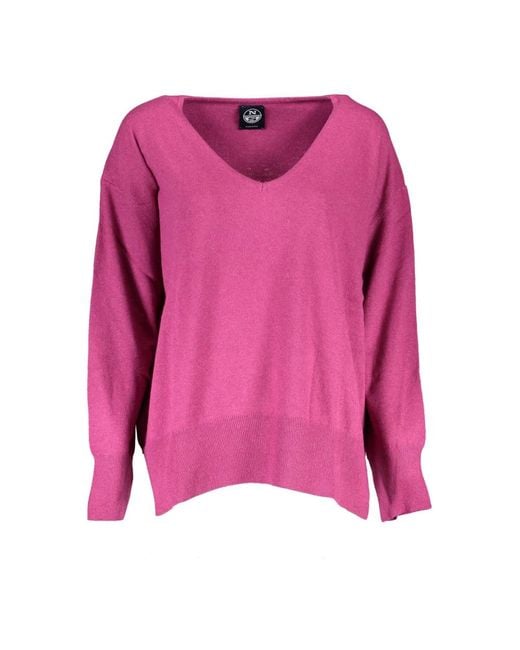 North Sails Pink V-Neck Knitwear