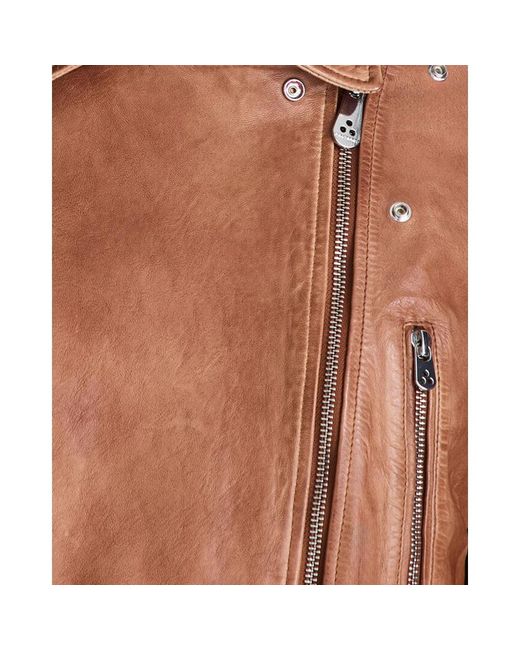Leather Jackets Peuterey de color Brown