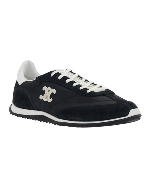 Céline Black Sneakers With Contrasting Triomphe Logo On The Side for men