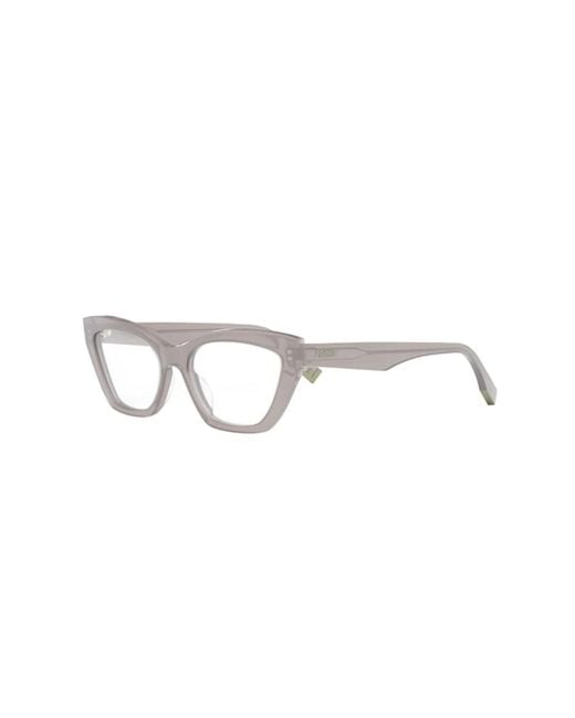 Glasses Fendi de color Metallic