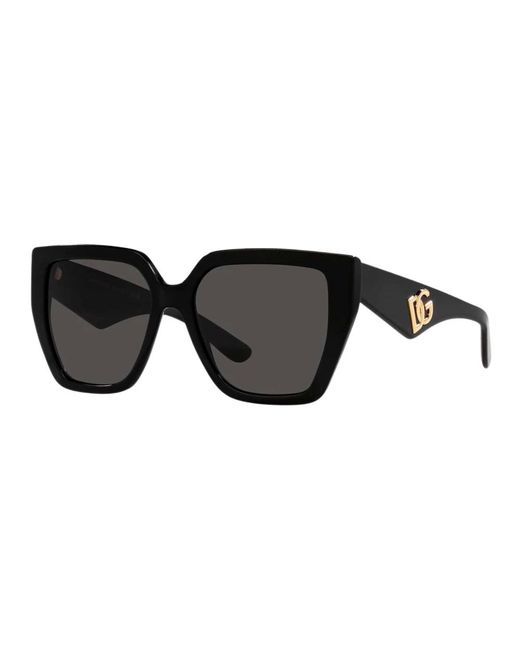 Eleganti occhiali da sole neri a forma di occhi di gatto di Dolce & Gabbana in Black