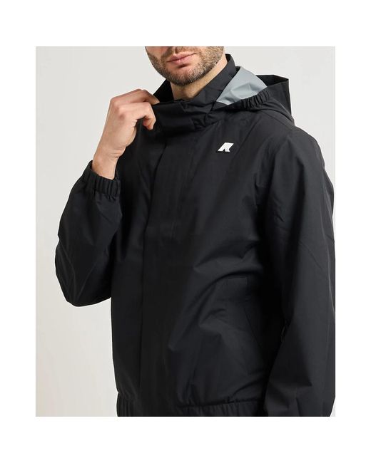 K-Way Black Rain Jackets for men