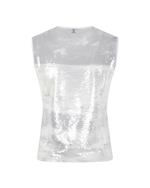 Patrizia Pepe White Sleeveless Tops