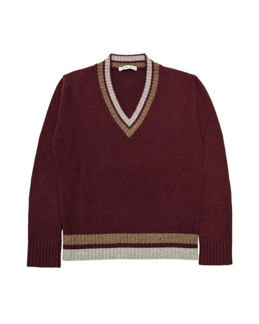 L.b.m. 1911 Red V-Neck Knitwear for men