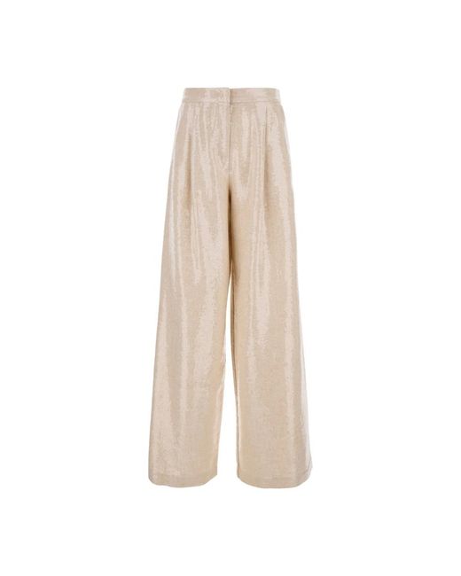 Wide trousers FEDERICA TOSI de color Natural