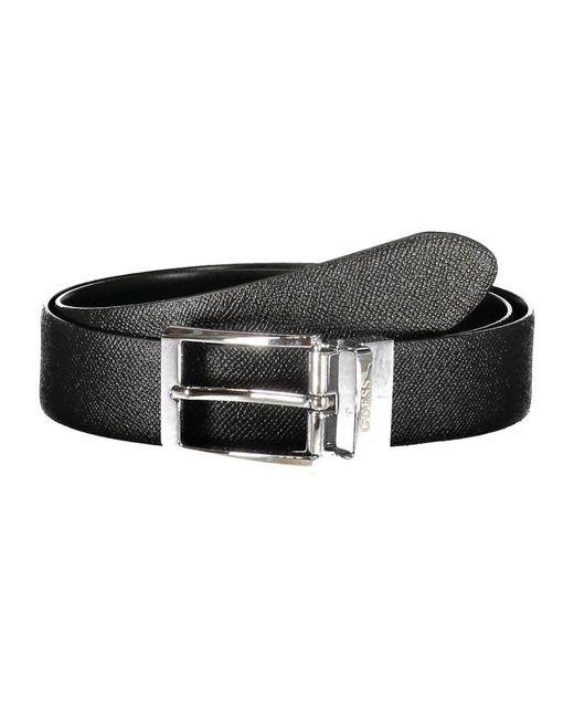 Guess Echtleder Gürtel in Black für Herren