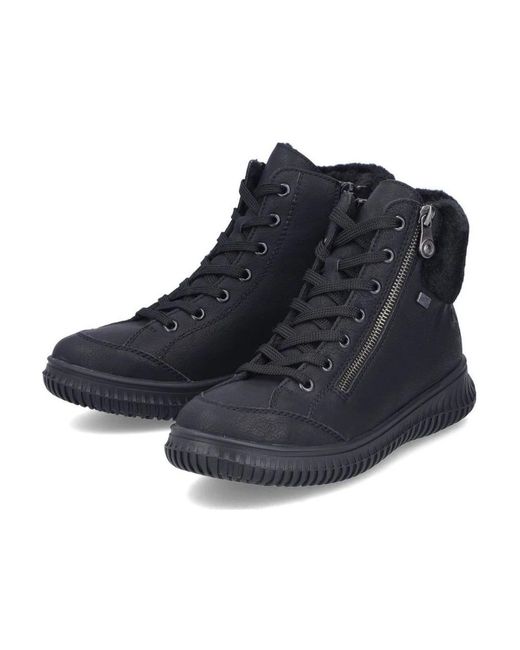 Rieker Blue Lace-Up Boots