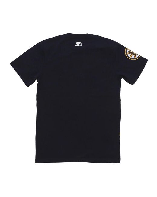 Starter Tops ,Zwart ,Katoen T-Shirt Met Korte Mouwen En Ronde Hals in het Black voor heren