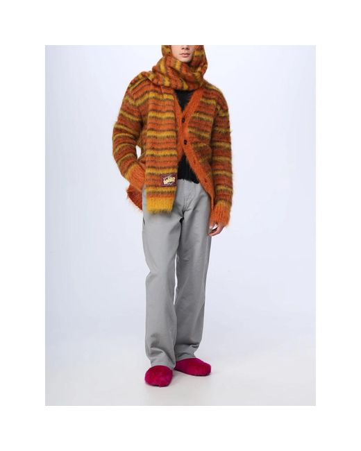 Marni Fuzzy-wuzzy cardigan: stilvoll und bequem in Orange für Herren