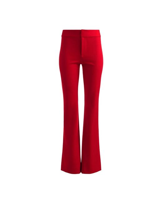 Alice + Olivia Red Wide Trousers