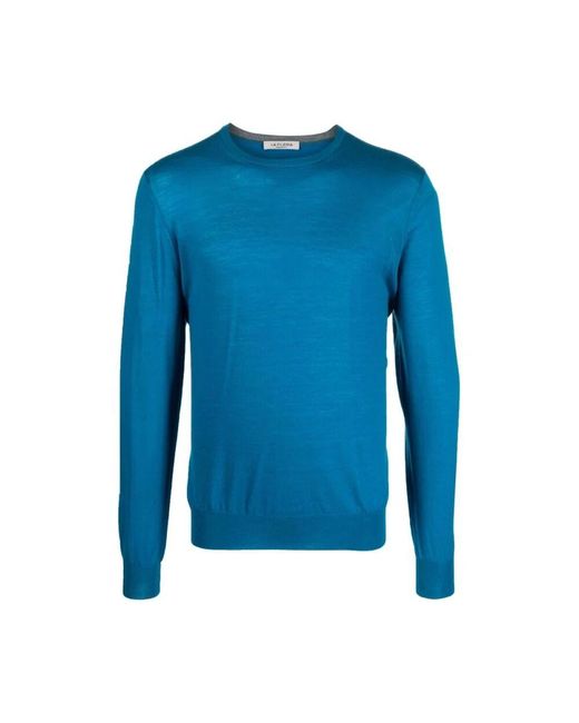 La Fileria Round-neck knitwear in Blue für Herren