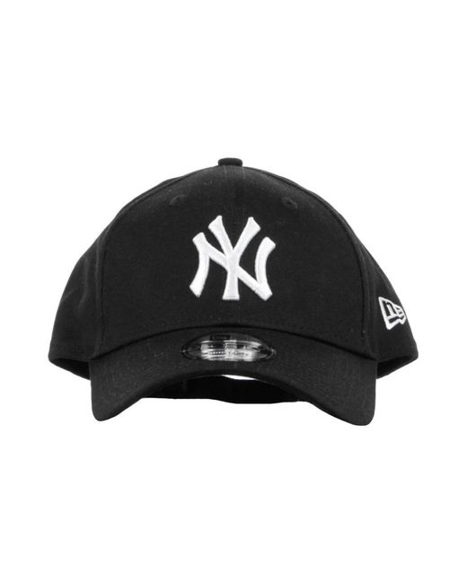 KTZ Black Ny Yankees Gebogener Schirmkappe Schwarz/Weiß