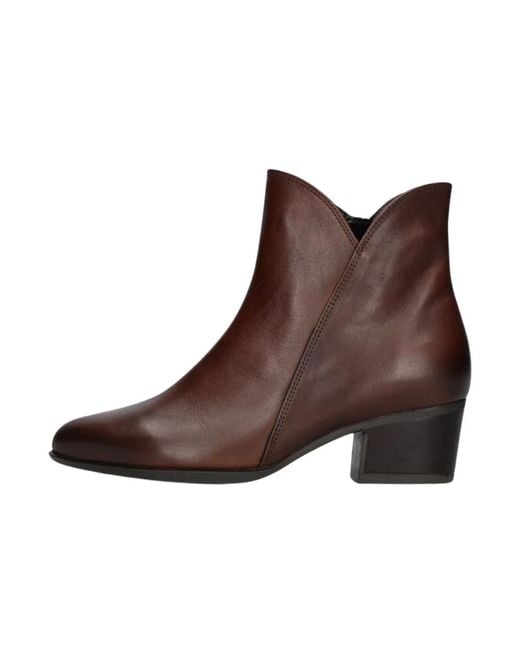 Gabor Brown Stilvolle Stiefeletten Cognac Leder