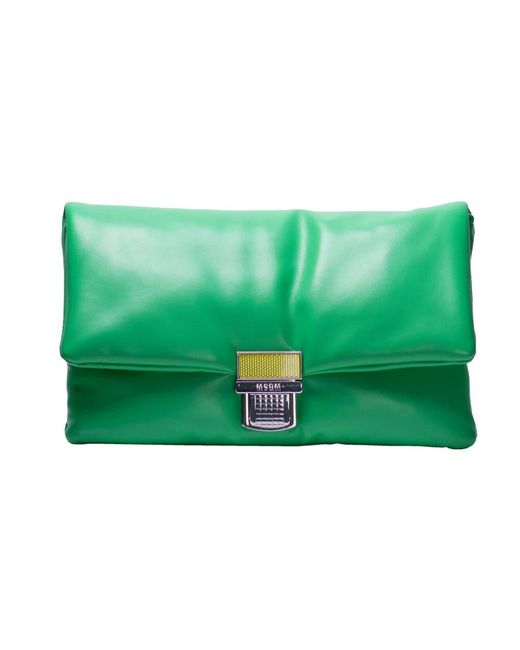 MSGM Green Clutch-tasche