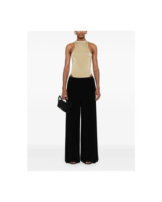 Norma Kamali Black Wide Trousers