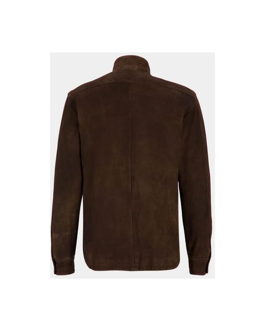 Boglioli Brown Leather Jackets for men