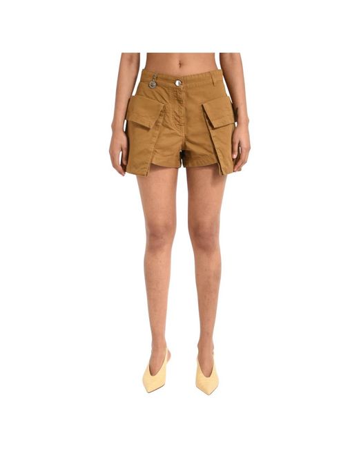 Pinko Brown Short Shorts
