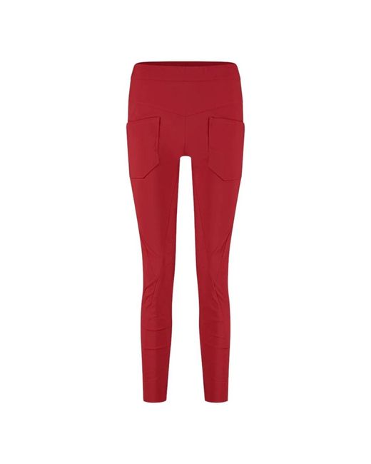 Skinny trousers Jane Lushka de color Red