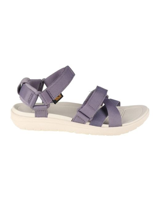 Flat sandali di Teva in Purple