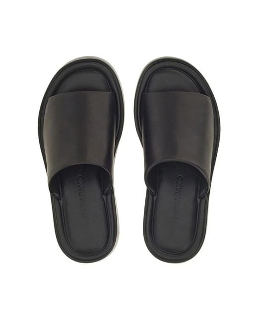 Ferragamo Black Sliders for men