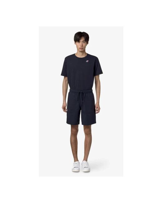 K-Way Blue Casual Shorts for men