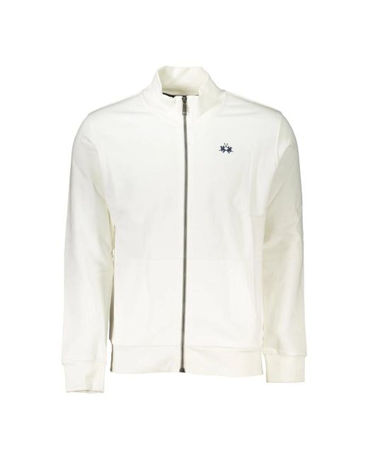 La Martina White Zip-Throughs for men