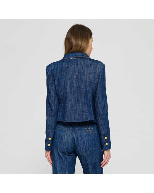 Ermanno Scervino Blue Denim Jackets