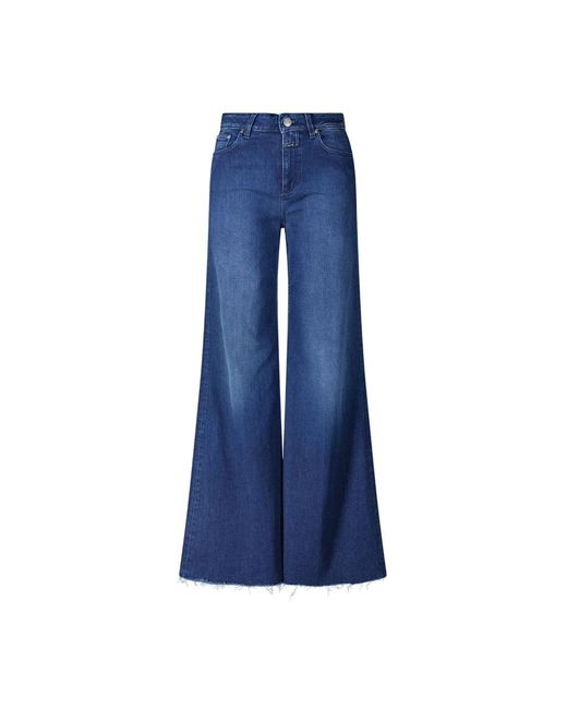 Closed Wijde Pijpen Jeans in het Blue