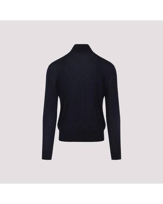 Saint Laurent Truien & Vesten ,Blauw ,Wol Blauwe Trui Luxe Mix Elegante Stijl in het Blue voor heren