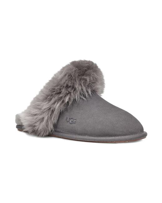Ugg Schoenen ,Grijs ,Wol Scuff Sis Pantoffels Charcoal in het Gray