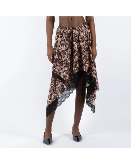 Midi Skirts Dries Van Noten de color Black