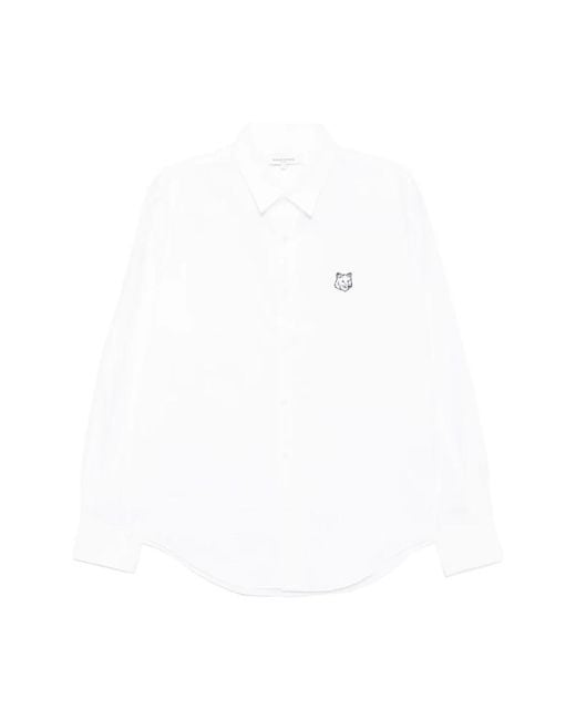 Maison Kitsuné White Formal Shirts for men