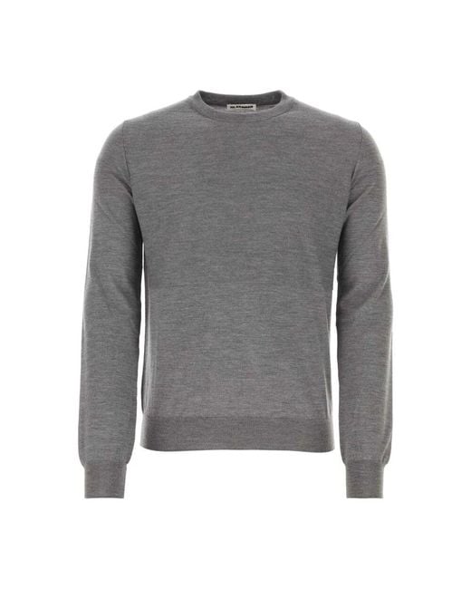Jil Sander Gemütlicher grauer wollpullover in Gray für Herren