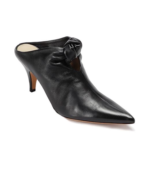 Khaite Black Heeled Mules