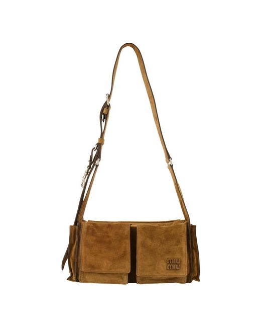 Miu Miu Brown Shoulder Bags