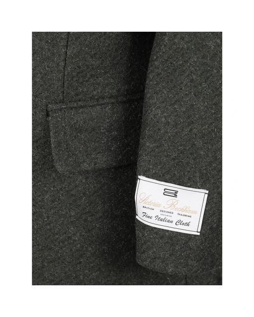 Victoria Beckham Black Single-Breasted Coats