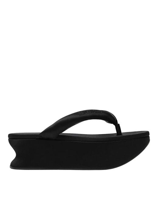 Balenciaga Black Flip Flops
