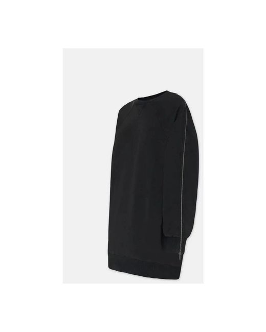 Halfboy Hoodies & Sweatvesten ,Zwart ,Katoen Oversized Zip Sweatshirt in het Black