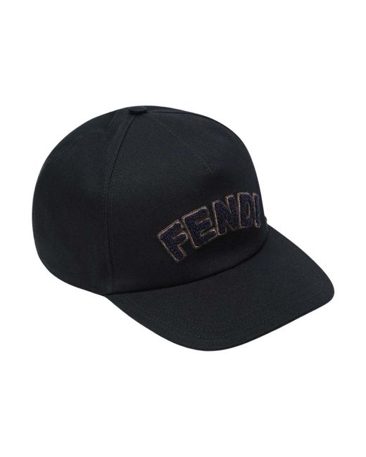 Fendi Accessoires ,Blauw ,Blauwe Zonneklep Hoed in het Black voor heren