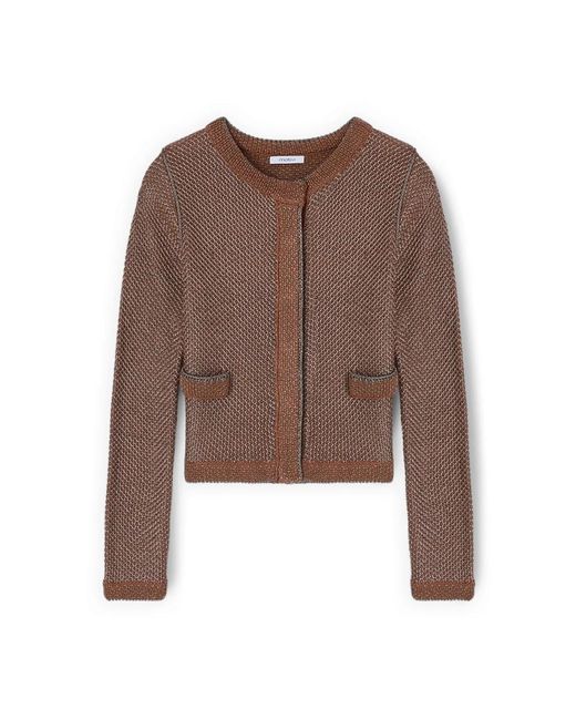 Cardigans mötivi de color Brown