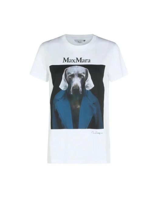 Max Mara Mxmcalca T-Shirt in het Blue