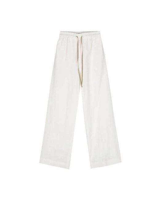 Pantalones blancos de lino pierna ancha Paul Smith de color White