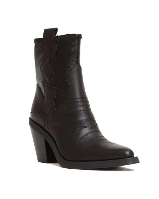 Ash Black Cowboy Boots