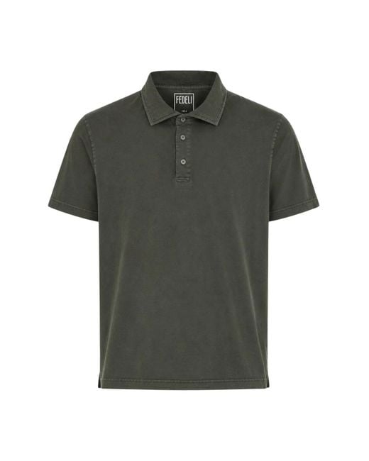 Fedeli Green Polo Shirts for men