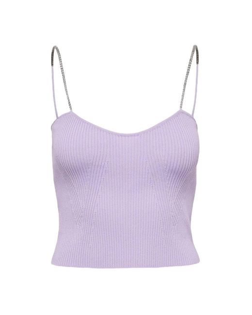ONLY Purple Sleeveless Tops
