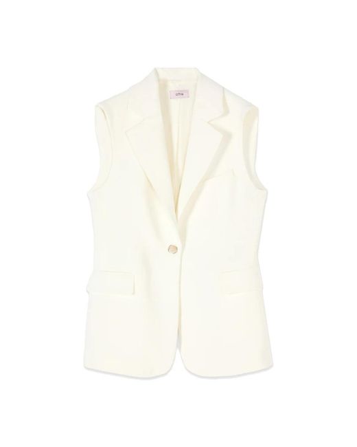 Oltre Getailleerd Gilet in het White