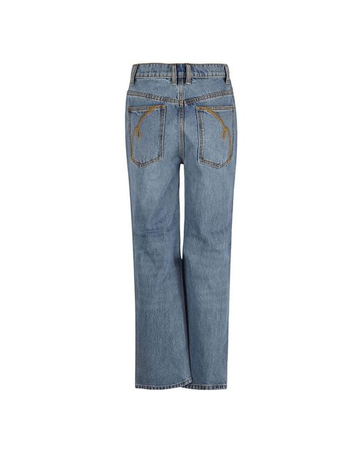 Tory Burch Blue Straight Fit Jeans