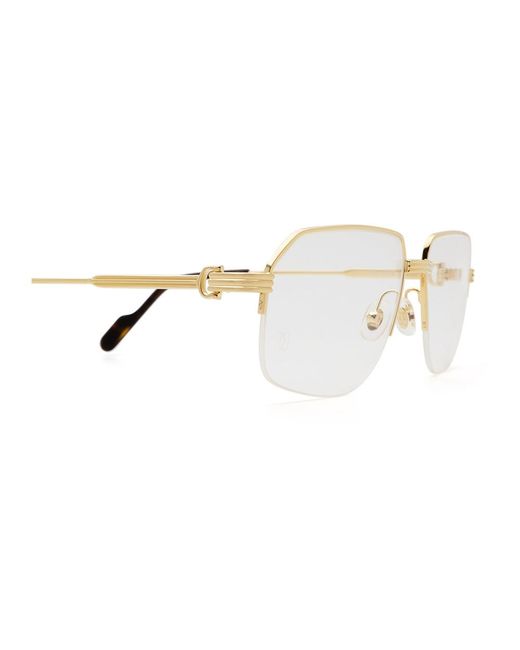 Sunglasses Ct0285O 002 di Cartier in Yellow da Uomo