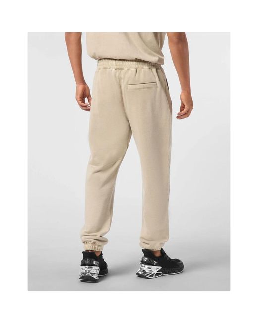 Philipp Plein Fitness ,Katoen Jogging Pants Cold Dye in het Natural voor heren