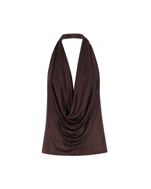 Elisabetta Franchi Brown Sleeveless Tops